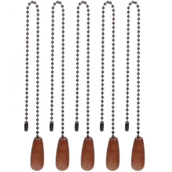 HIBIBUD Wooden Ceiling Fan Pull Chain Extender Multi-Color Beaded Pendant for Hanging Use 5Pcs