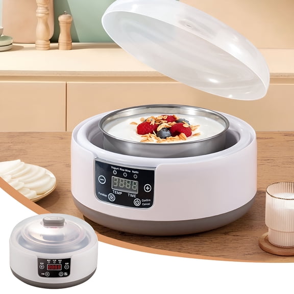 HIBIBUD Yogurt Maker Machine 36 Hour,Probiotic Yogurt Maker with Temperature Control and 36 Hour Timer,1.2L Yogurt Machine with LCD Display,Multi-Function Yogurt Machine for Home Use (Without 5 Cups)
