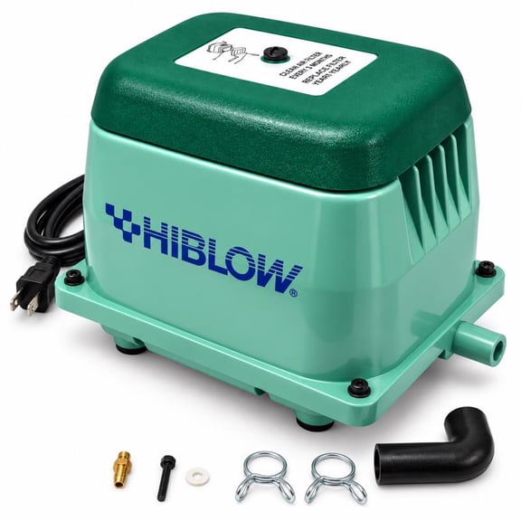 HIBLOW HP-60 Aluminum Linear Diaphragm Bottom AC Septic Air Pump