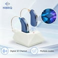 thumbnail image 1 of HIBRIQ Digital Hearing Aids for Seniors, Rechargeable RIC Hearing Aids with 4 Listening Modes & Charging Base, 32-Channel, Noise Cancelling, Clear Soundfor Elderly HH-1804, 1 of 8