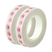 HIBRO 2 Double Sided Tape Heavy Duty 2PCS Christmas Tape Practical Diary Fine Dividing Line And Paper Tape Hand Account Border Decoration Fresh Narrow Edge Version Can Write Stickers