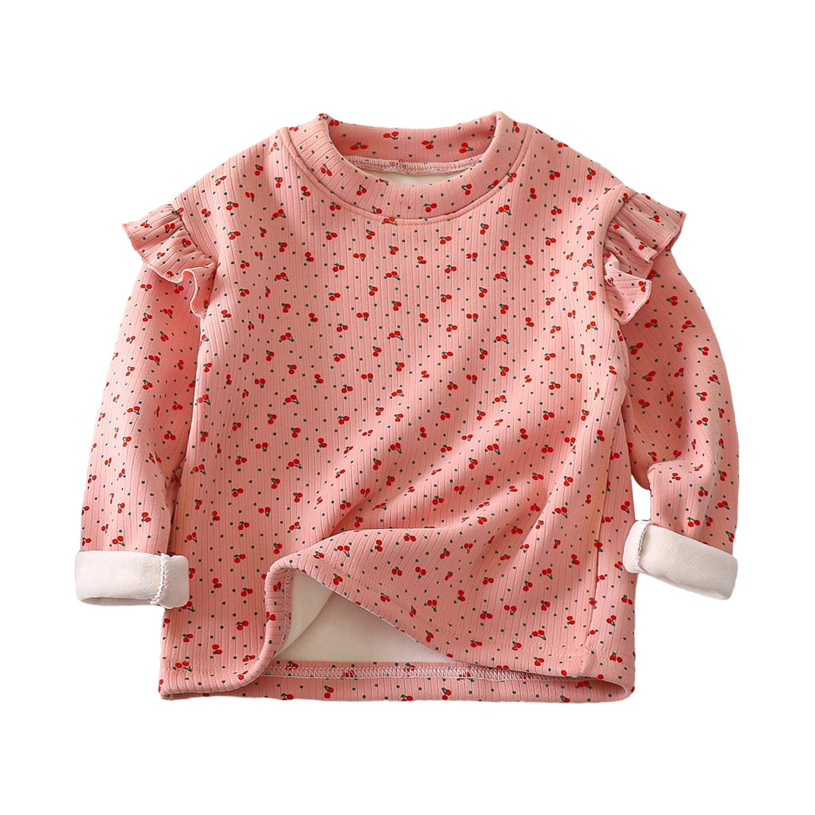 HIBRO Girls Undershirts Tops Baby Girl Polka Dot Flower Pattern Plus