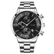 HIBRO Mdv106 Vibration Bracelets Fashion Sport Men's Stainless Steel Case Steel Band Quartz Analog Wrist Watch