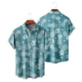 thumbnail image 1 of HIBRO Mens Printed Hawaiian Shirts Short Sleeve Button Down Beach Shirts Shirt For Man, 1 of 4