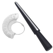 HIBRO Welding Table Clamps 3/4 Ring Size Stick Mandrel Finger Gauge Ring Sizer Set Measuring Sizes Jewelry Tool