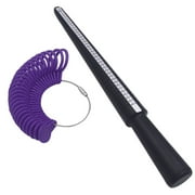 HIBRO Welding Table Clamps 3/4 Ring Size Stick Mandrel Finger Gauge Ring Sizer Set Measuring Sizes Jewelry Tool