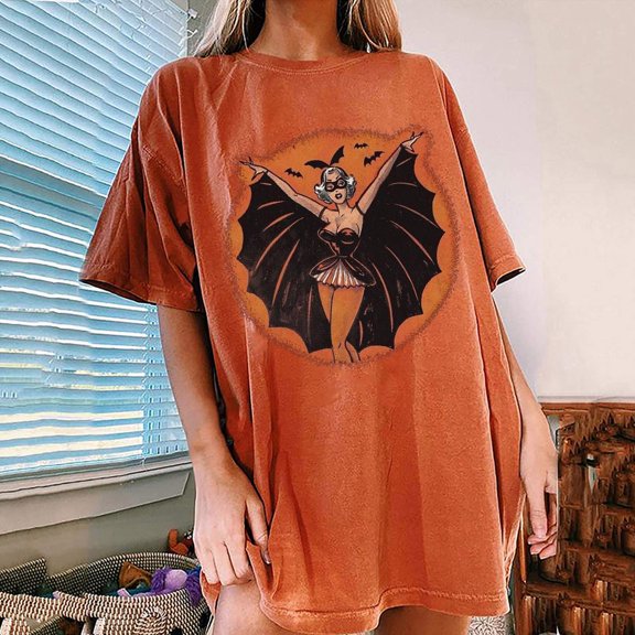 HIBRO Women Casual Printing Short Sleeve Tops Blouse Round Neck Casual Tee Tunic Shirts