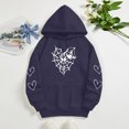 thumbnail image 1 of HIBRO Women Heart Print Gothic Style Long Sleeve Hoodlies Pullover Sweatshirts Hoodies With Pocket, 1 of 4