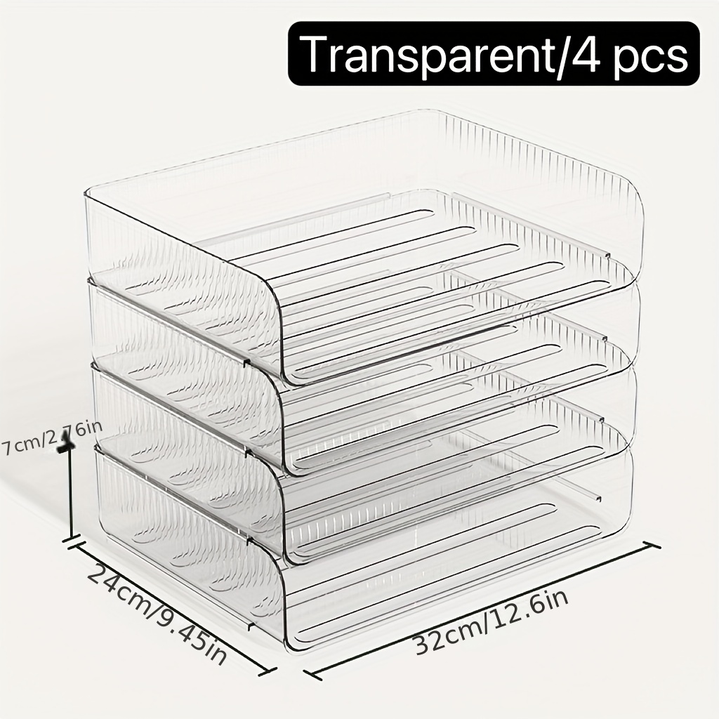 HIC 1/2/4pcs Plastic Clear Desktop Storage Box A4 Paper Stationery Toy