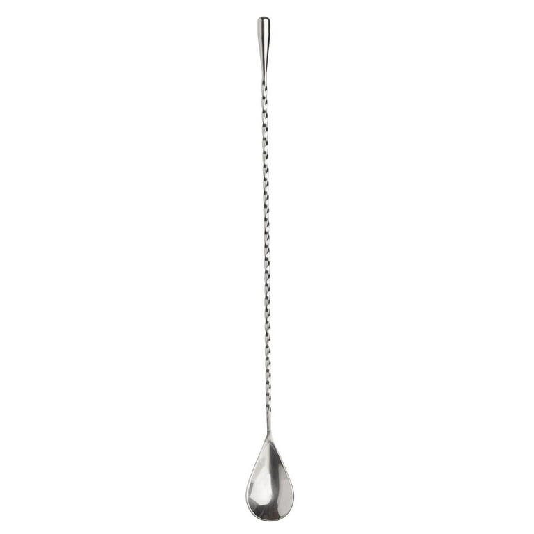 Stainless Steel Bar Spoon Silver Knob Masher Mixing Cocktail Twist Stirrer  Drink