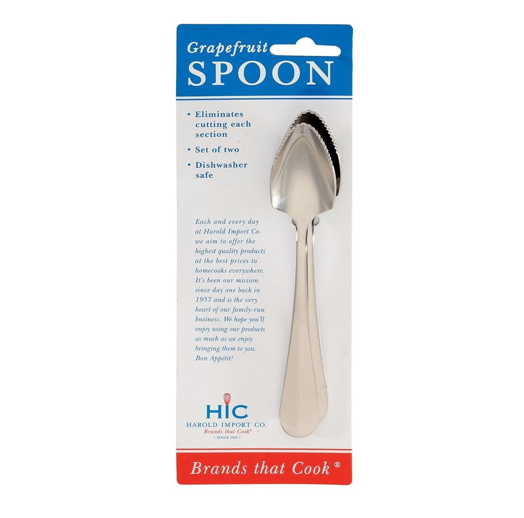 HIC 2pc Stainless Steel Grapefruit Spoons Serrated Knife Edge Fruit