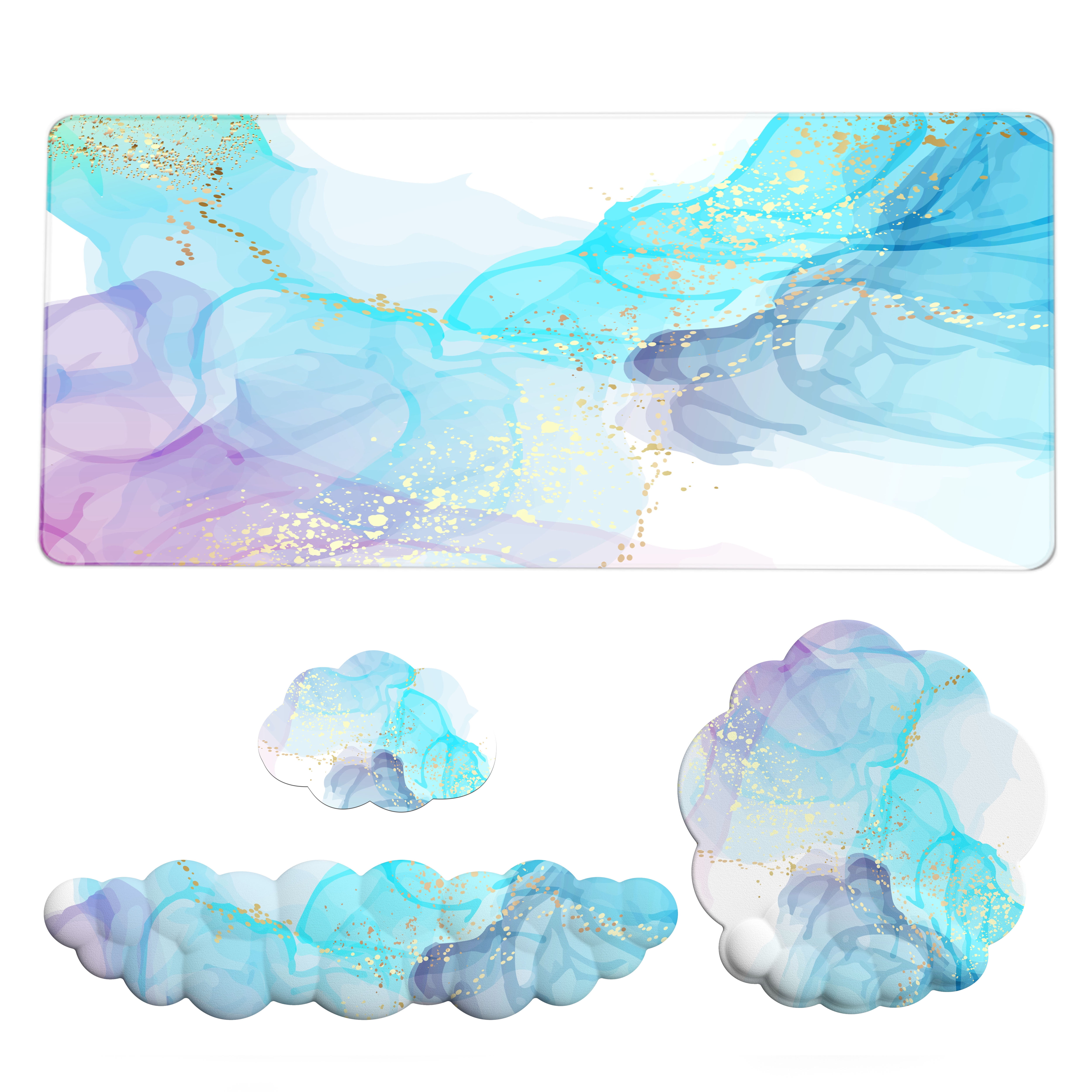 HIC Cloud Mouse Pad Wrist Support Keyboard Wrist Rest 4 In 1 Cushion