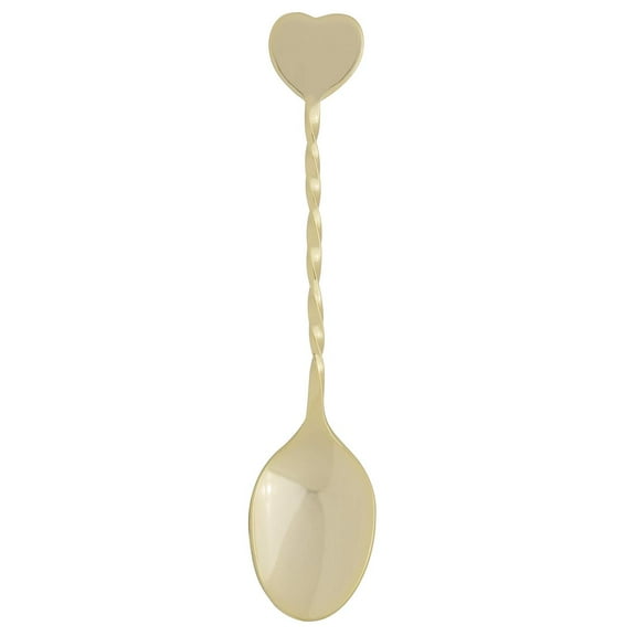 HIC Harold Import Co. GDH-HIC 4-1/2" Gold Plated Heart Demi Spoon Home Decor Products
