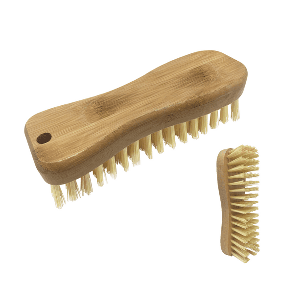 LOLA Eco-Clean Bamboo Scrub Brush W/ Bamboo Handle, Poly Fiber Bristles - 1 CT