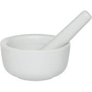 HIC Kitchen Mortar and Pestle for Grinding Spices and Herbs and Crushing Pills, Fine Porcelain