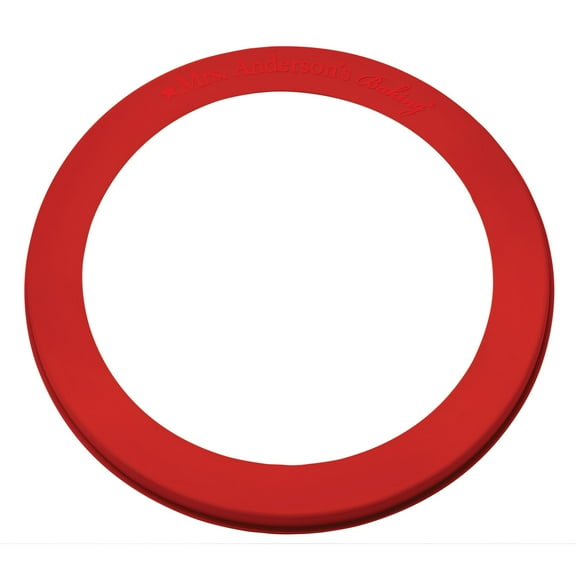 HIC Harold Import Co Mrs. Anderson's Baking 43767 European-Grade Silicone 10" Pie Crust Shield, Inch, Red