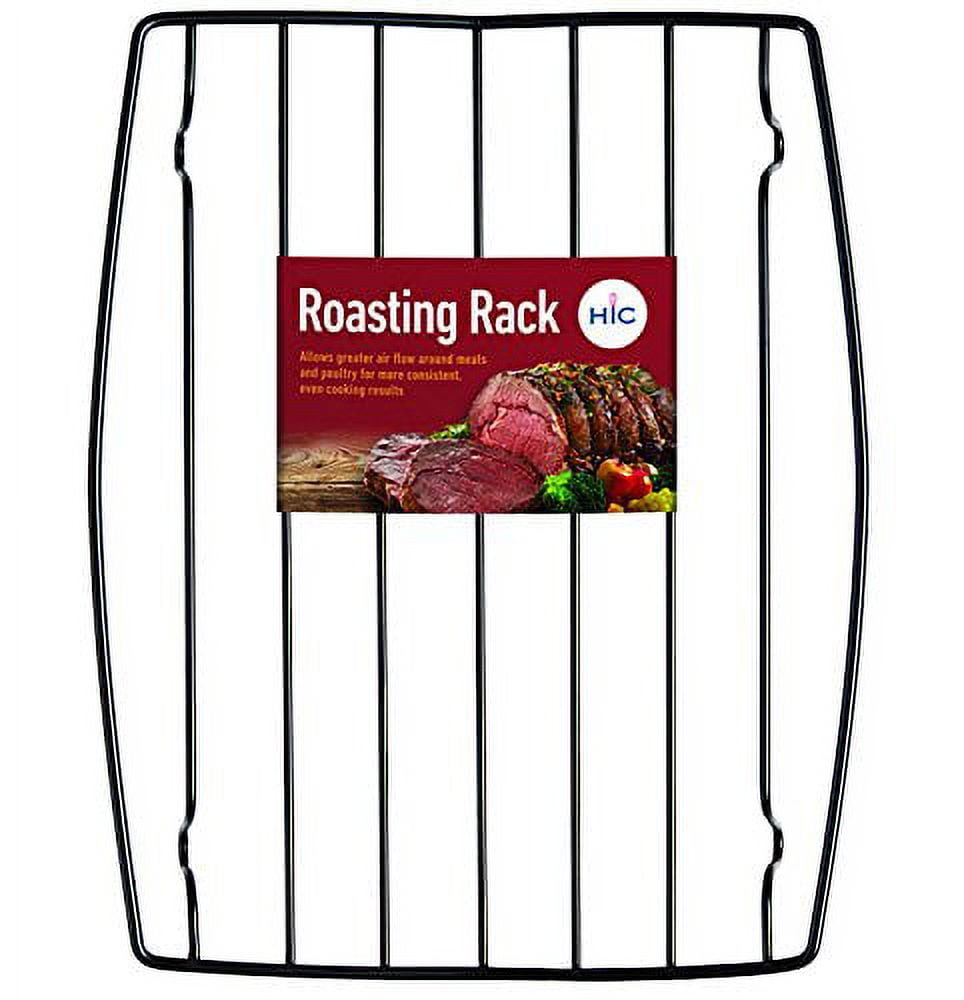 Adjustable Black Metal Nonstick Roasting Rack