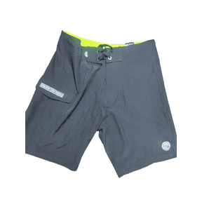 HIC Hawaiian Island Creations Men's Stretch Lifeguard Surf Board Shorts (Black, 36)
