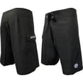 thumbnail image 1 of HIC Hawaiian Island Creations Men's Stretch Lifeguard Surf Board Shorts (Black, 38), 1 of 1