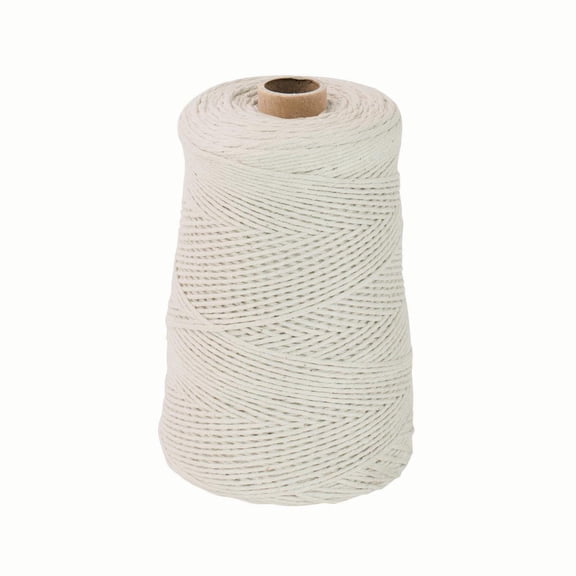 HIC Kitchen Chef-Grade Cooking Twine, 16-Ply Natural Cotton, 1-Pound Cone (Approx. 1,140-Feet)