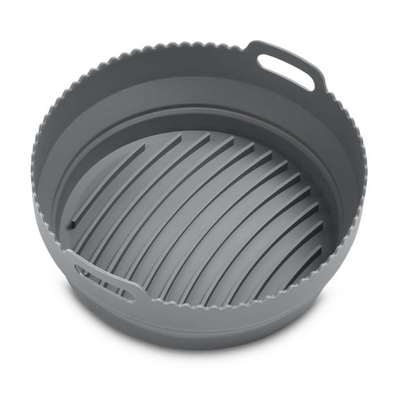 HIC Kitchen Collapsible Round Air Fryer Liner, Reusable, European-Grade Silicone, Fits 5 to 7-Quart Air Fryer Baskets