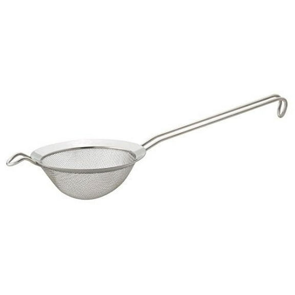 HIC Kitchen Fine Double Mesh Strainer, 18/8 Stainless Steel, Set of 2, Includes 5-Inch and 7-Inch Strainer