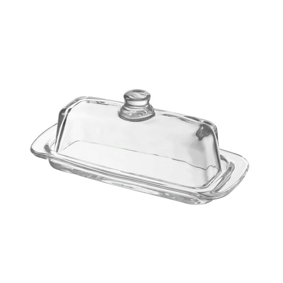 HIC Kitchen Glass Butter Dish with Lid, Lead Free, Cadmium Free, for East-Coast Butter Sticks