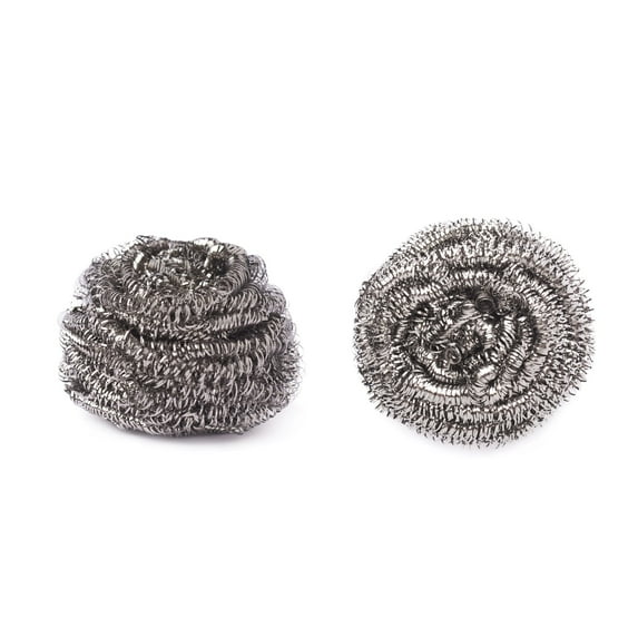 HIC Kitchen Non-Scratch Scouring Pad and Dish Scrubbers, Stainless Steel, Set of 6