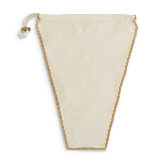 HIC Kitchen Oat Milk Bag, Natural Unbleached Cotton, 14 x 10.5-Inches