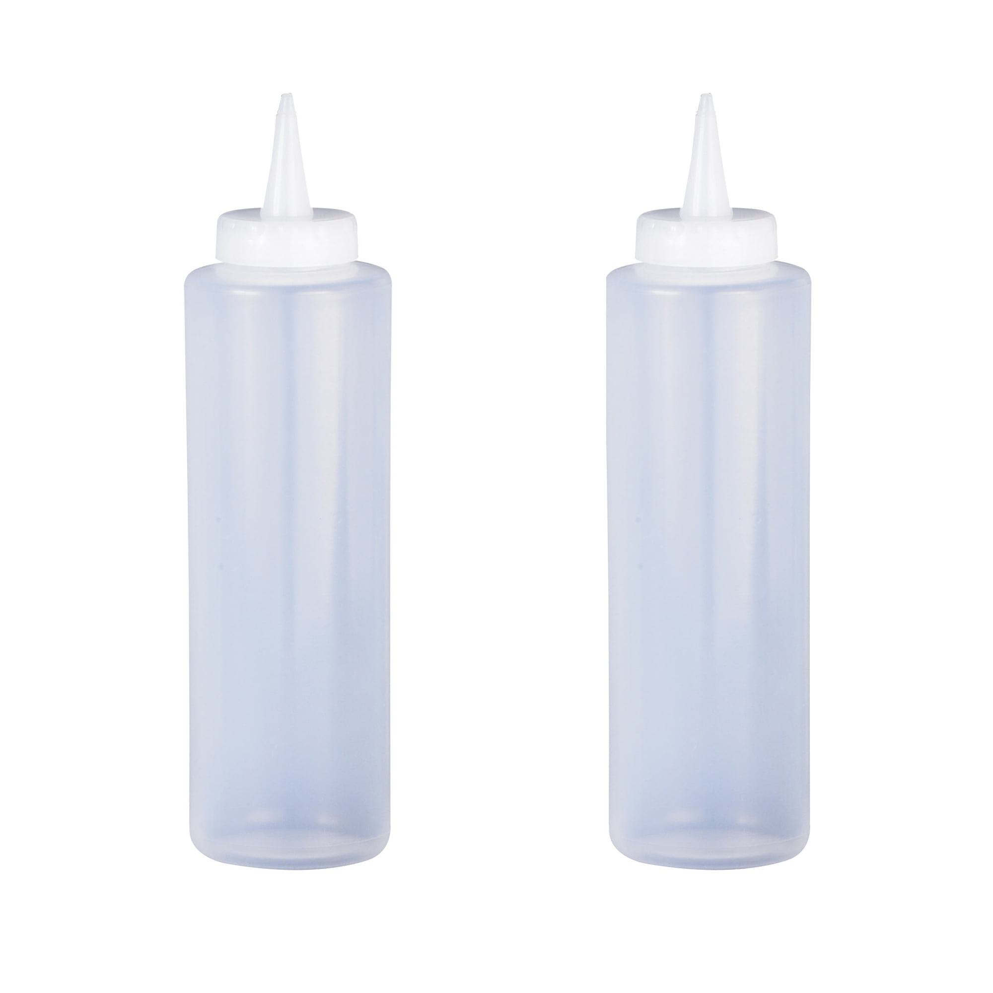 HIC Kitchen Refillable Squeeze Bottles with Nozzle Caps