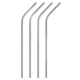 thumbnail image 1 of HIC Kitchen Reusable Drinking Straws with Cleaning Brush, 18/8 Stainless Steel, Set of 8, 1 of 5