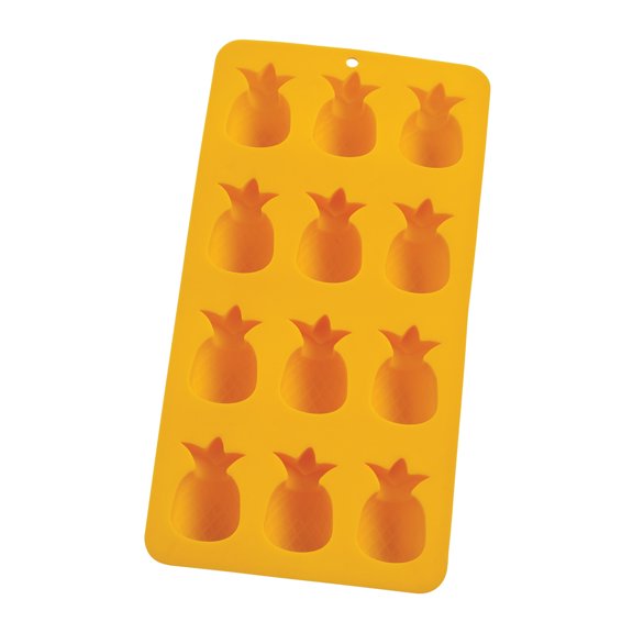 HIC Kitchen Silicone Pineapple Ice Tray, Chocolate Candy Baking Mold, Non-Stick, Heat-Resistant, Set of 2 for 24 Cubes