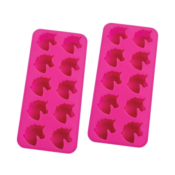 HIC Kitchen Silicone Unicorns Ice Cube Tray, Non-Stick, Set of 2, Each Tray Makes 10 Unicorns