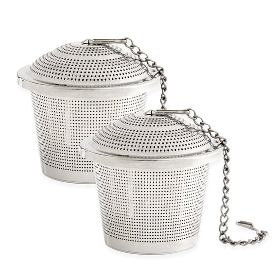 HIC Kitchen Small Barrel Tea Infuser, 18/8 Stainless Steel, Set of 2