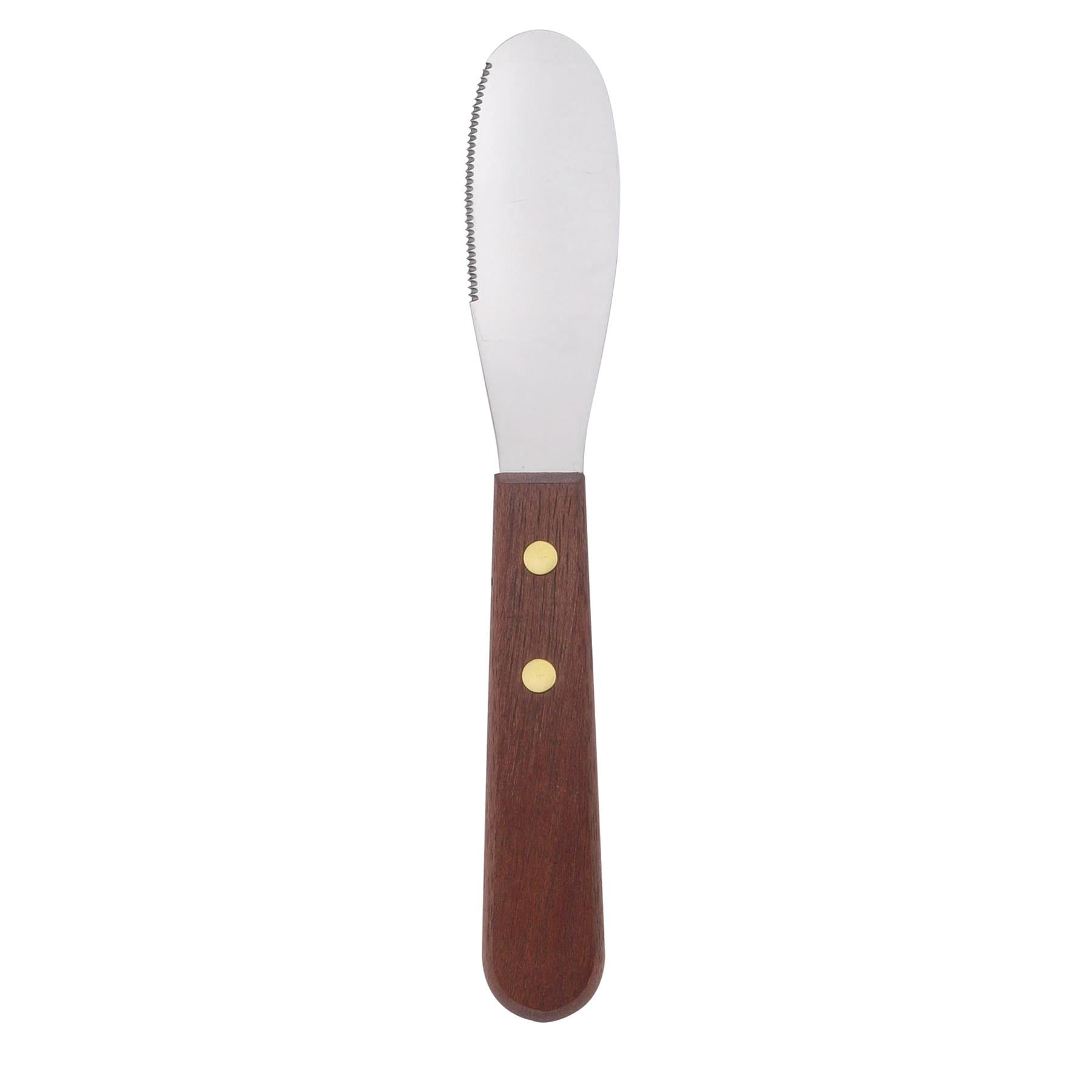 HIC Kitchen Spreader Set, Stainless Steel with Beechwood, Set of 2