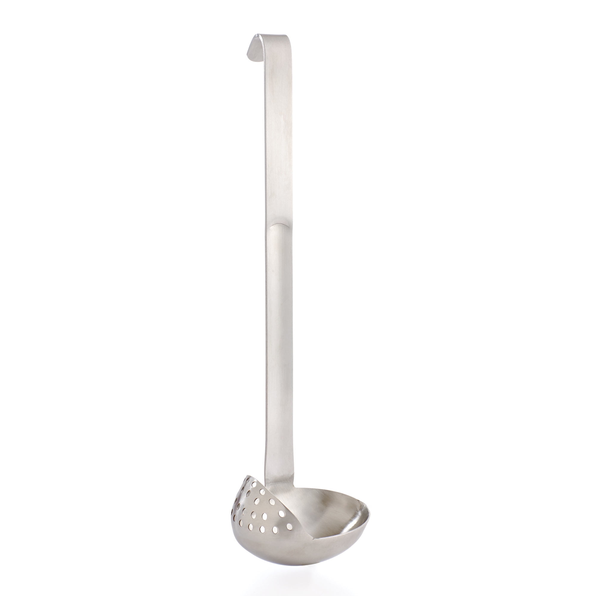 3 Ounce Stainless Steel Straining Ladle with Perforated Side