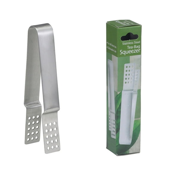 HIC Kitchen Tea Bag Squeezers, 18/8 Stainless Steel, Set of 2