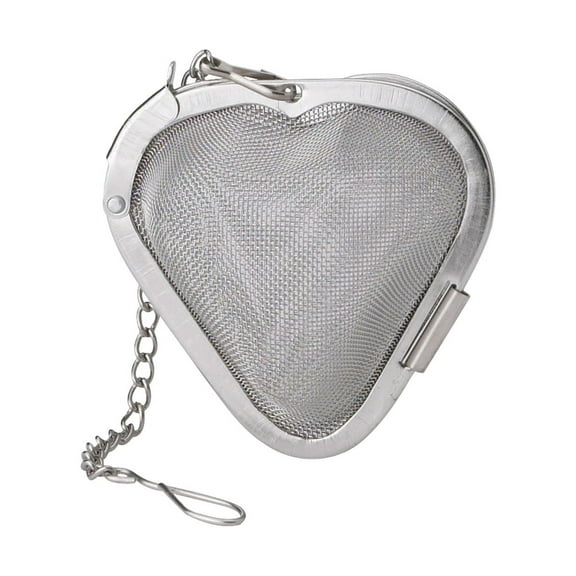 HIC Kitchen Tea Infusers, Heart-Shaped, 18/8 Stainless Steel Mesh, Set of 2, For Loose Leaf Tea and Mulling Spices