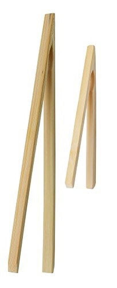 Natural Bamboo Toast Tong Set, 6.5 and 12-Inch, 2-Piece