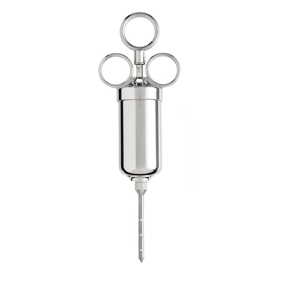 HIC Kitchen Roasting Meat Marinade Injector Needle, 2-Ounce Capacity, For Juicy Tender Turkey, Chicken, Beef, Pork, Game