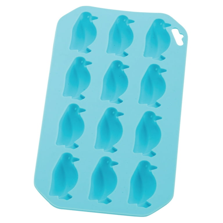Lekue Penguin Shapes Silicone Ice Cube Tray, Blue