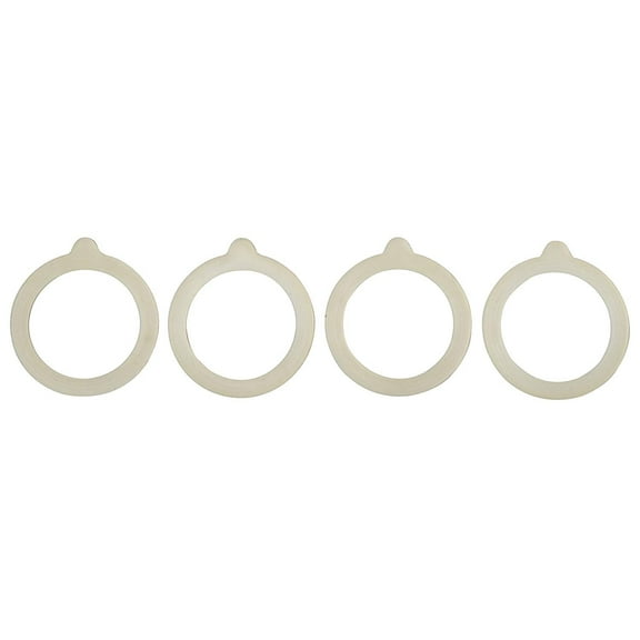 HIC Kitchen Silicone Replacement Gasket Seals - Airtight - Set of 4, 3.75 in, Regular Mouth