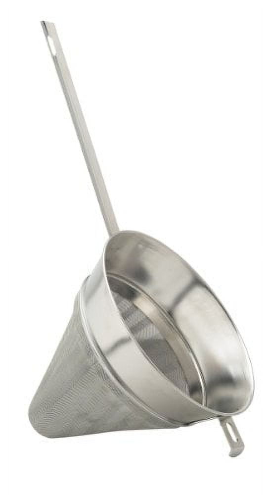 Fine-Mesh Stainless Steel Chinois Sieve with Handle, 7-Inch Diameter