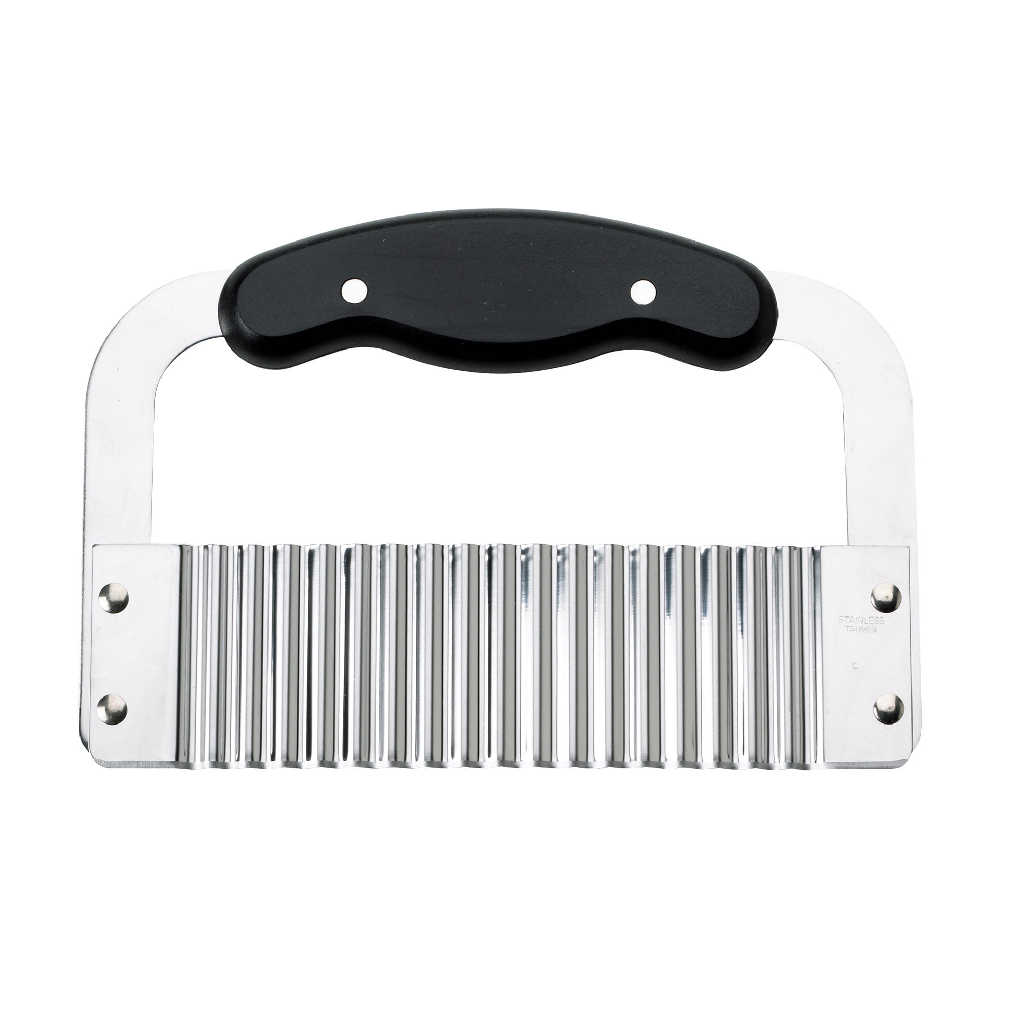 HIC Wavy Crinkle Cutting Tool Serrator Salad Chopping Knife and Vegetable French Fry Slicer, Steel Blade, 7.25-Inches x 5-Inches