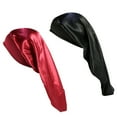 HICBEKETEA 2pack Of Long Hair Satin Night Caps, Long Dreadlocks Satin