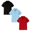thumbnail image 1 of HICBEKETEA 3 Pack Girls Boys School Uniform Polo Shirt Uniform School Polo Shirts for Boys Kids Short Sleeve Polo Size 4T-14Y, 1 of 6