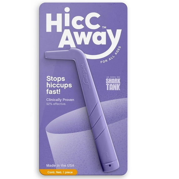 HICCAWAY Hiccup Straw - Stops Hiccups Naturally & Fast - As Seen On Shark Tank - Clinically Proven Relief for All Ages, Children & Adults - Safe, Lightweight, & Reusable VERI PERI 1 Pack