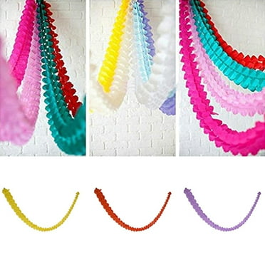 HICESS 3 Meters Paper Garland Bunting Banner Birthday Wedding Party Hanging Decoration
