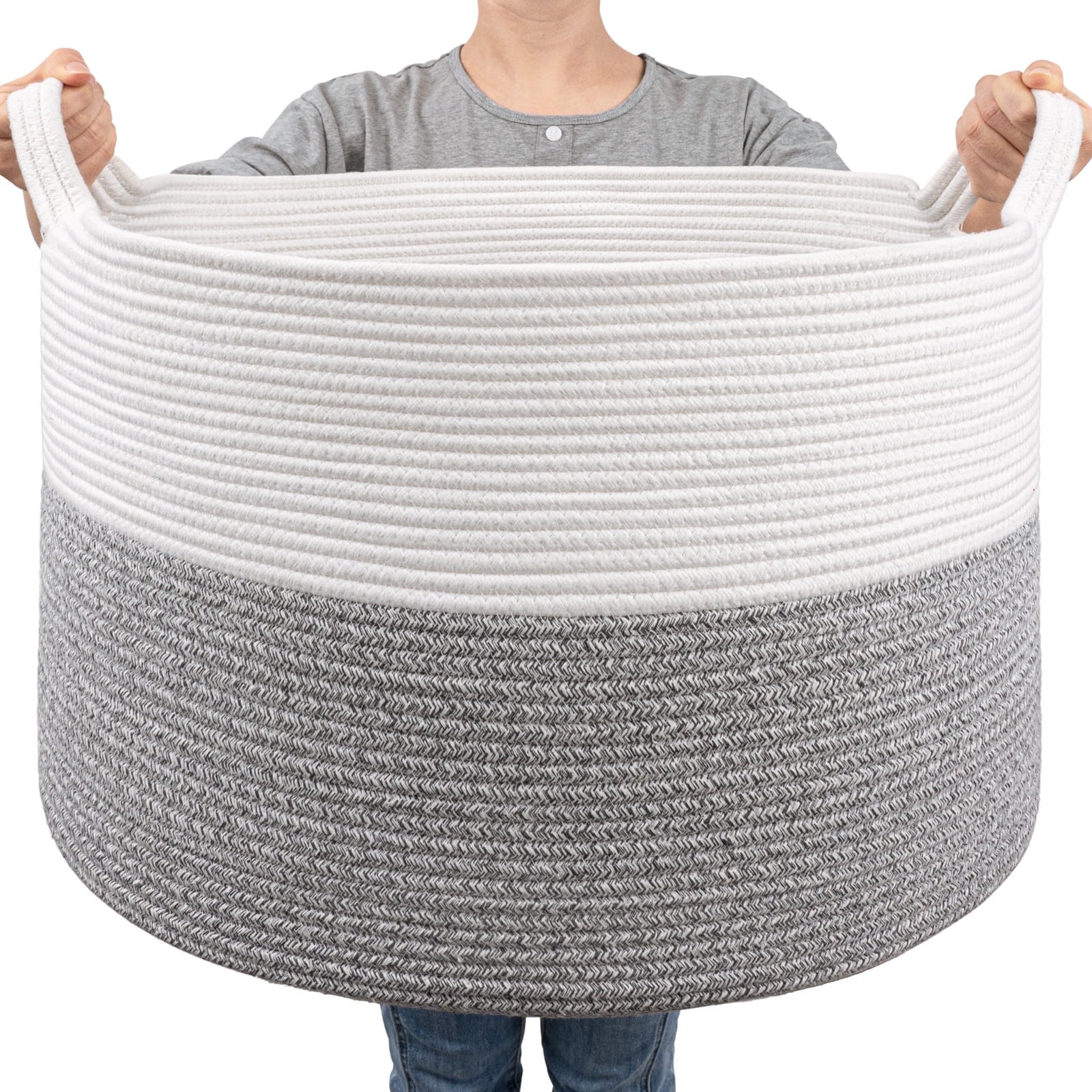 Extra Large Blanket Basket For Living Roomnull