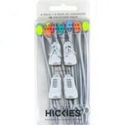 HICKIES 1.0 Original Unisex One Size Fits All Elastic No-Tie Shoelaces Silver Multi